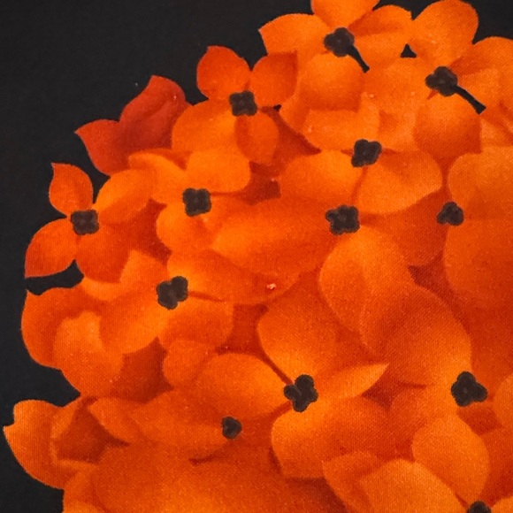 Impressions Black & Orange Floral Top – Size M - Picture 6 of 8